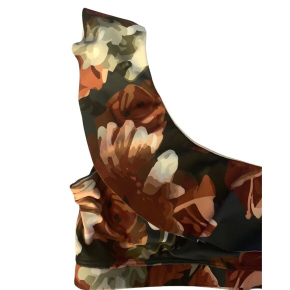 ALBION SWIM Multicolor Messina Print Icon Wave One Shoulder Swim Top Size Small - Picture 8 of 9